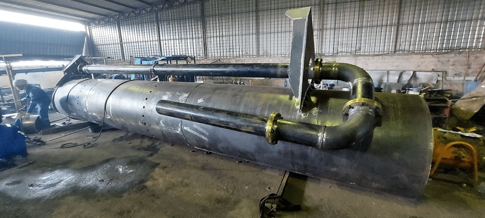 Fabrication of protection pipes and discharge lines