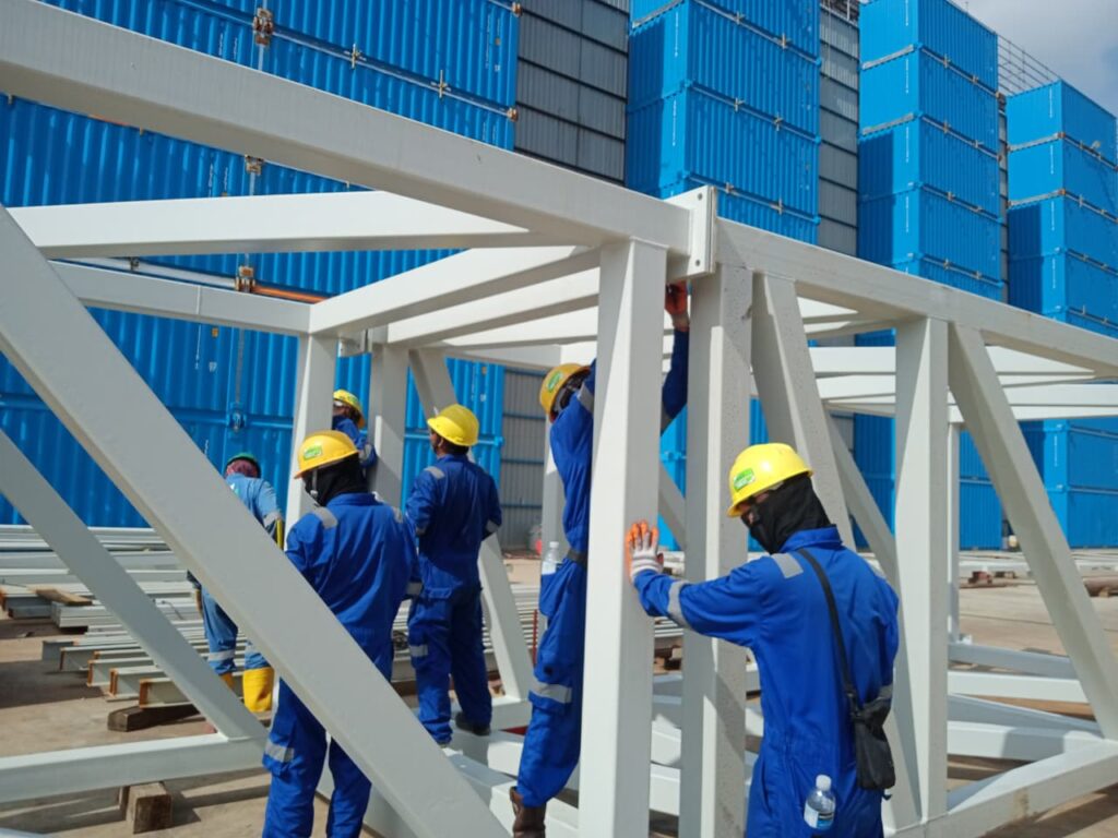 Structure for Vertical Lift Fabric Door